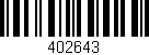 Código de barras (EAN, GTIN, SKU, ISBN): '402643'