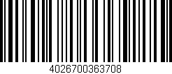 Código de barras (EAN, GTIN, SKU, ISBN): '4026700363708'
