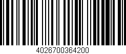 Código de barras (EAN, GTIN, SKU, ISBN): '4026700364200'