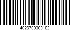 Código de barras (EAN, GTIN, SKU, ISBN): '4026700383102'