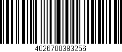 Código de barras (EAN, GTIN, SKU, ISBN): '4026700383256'