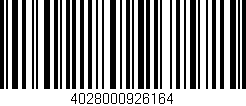 Código de barras (EAN, GTIN, SKU, ISBN): '4028000926164'