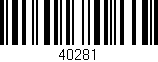 Código de barras (EAN, GTIN, SKU, ISBN): '40281'