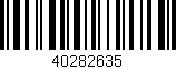 Código de barras (EAN, GTIN, SKU, ISBN): '40282635'