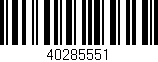 Código de barras (EAN, GTIN, SKU, ISBN): '40285551'