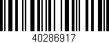 Código de barras (EAN, GTIN, SKU, ISBN): '40286917'