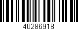 Código de barras (EAN, GTIN, SKU, ISBN): '40286918'