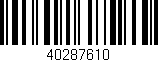 Código de barras (EAN, GTIN, SKU, ISBN): '40287610'