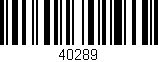 Código de barras (EAN, GTIN, SKU, ISBN): '40289'
