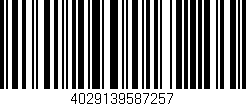 Código de barras (EAN, GTIN, SKU, ISBN): '4029139587257'