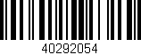 Código de barras (EAN, GTIN, SKU, ISBN): '40292054'