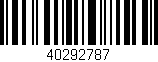 Código de barras (EAN, GTIN, SKU, ISBN): '40292787'