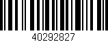 Código de barras (EAN, GTIN, SKU, ISBN): '40292827'