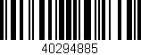 Código de barras (EAN, GTIN, SKU, ISBN): '40294885'