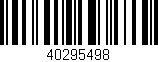 Código de barras (EAN, GTIN, SKU, ISBN): '40295498'