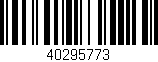 Código de barras (EAN, GTIN, SKU, ISBN): '40295773'