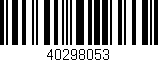 Código de barras (EAN, GTIN, SKU, ISBN): '40298053'