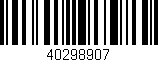 Código de barras (EAN, GTIN, SKU, ISBN): '40298907'