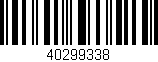 Código de barras (EAN, GTIN, SKU, ISBN): '40299338'