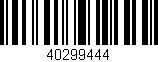Código de barras (EAN, GTIN, SKU, ISBN): '40299444'
