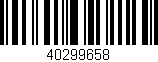 Código de barras (EAN, GTIN, SKU, ISBN): '40299658'