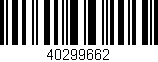 Código de barras (EAN, GTIN, SKU, ISBN): '40299662'
