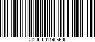 Código de barras (EAN, GTIN, SKU, ISBN): '40300-0011405630'