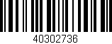 Código de barras (EAN, GTIN, SKU, ISBN): '40302736'