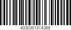 Código de barras (EAN, GTIN, SKU, ISBN): '4030301914368'
