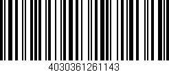 Código de barras (EAN, GTIN, SKU, ISBN): '4030361261143'