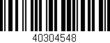Código de barras (EAN, GTIN, SKU, ISBN): '40304548'