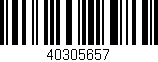 Código de barras (EAN, GTIN, SKU, ISBN): '40305657'