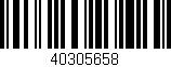 Código de barras (EAN, GTIN, SKU, ISBN): '40305658'