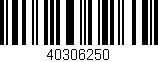 Código de barras (EAN, GTIN, SKU, ISBN): '40306250'