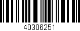 Código de barras (EAN, GTIN, SKU, ISBN): '40306251'