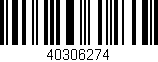 Código de barras (EAN, GTIN, SKU, ISBN): '40306274'