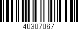Código de barras (EAN, GTIN, SKU, ISBN): '40307067'