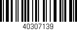 Código de barras (EAN, GTIN, SKU, ISBN): '40307139'