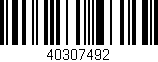 Código de barras (EAN, GTIN, SKU, ISBN): '40307492'