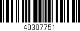Código de barras (EAN, GTIN, SKU, ISBN): '40307751'