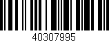 Código de barras (EAN, GTIN, SKU, ISBN): '40307995'