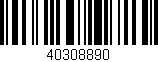 Código de barras (EAN, GTIN, SKU, ISBN): '40308890'