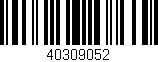Código de barras (EAN, GTIN, SKU, ISBN): '40309052'