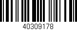 Código de barras (EAN, GTIN, SKU, ISBN): '40309178'