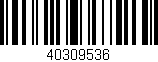 Código de barras (EAN, GTIN, SKU, ISBN): '40309536'