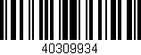 Código de barras (EAN, GTIN, SKU, ISBN): '40309934'