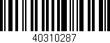 Código de barras (EAN, GTIN, SKU, ISBN): '40310287'