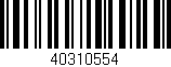 Código de barras (EAN, GTIN, SKU, ISBN): '40310554'