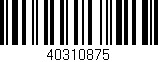 Código de barras (EAN, GTIN, SKU, ISBN): '40310875'