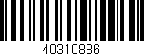 Código de barras (EAN, GTIN, SKU, ISBN): '40310886'